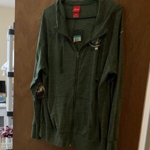 Nike JETS Dark Green Women’s Speckled Full-Zip Hoodie